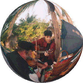 Dan Murphy on fiddle and my mom on guitar